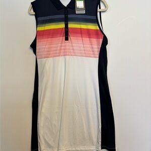 Callaway woman’s sleeveless dress. New with tags. Large $25. Buttons.